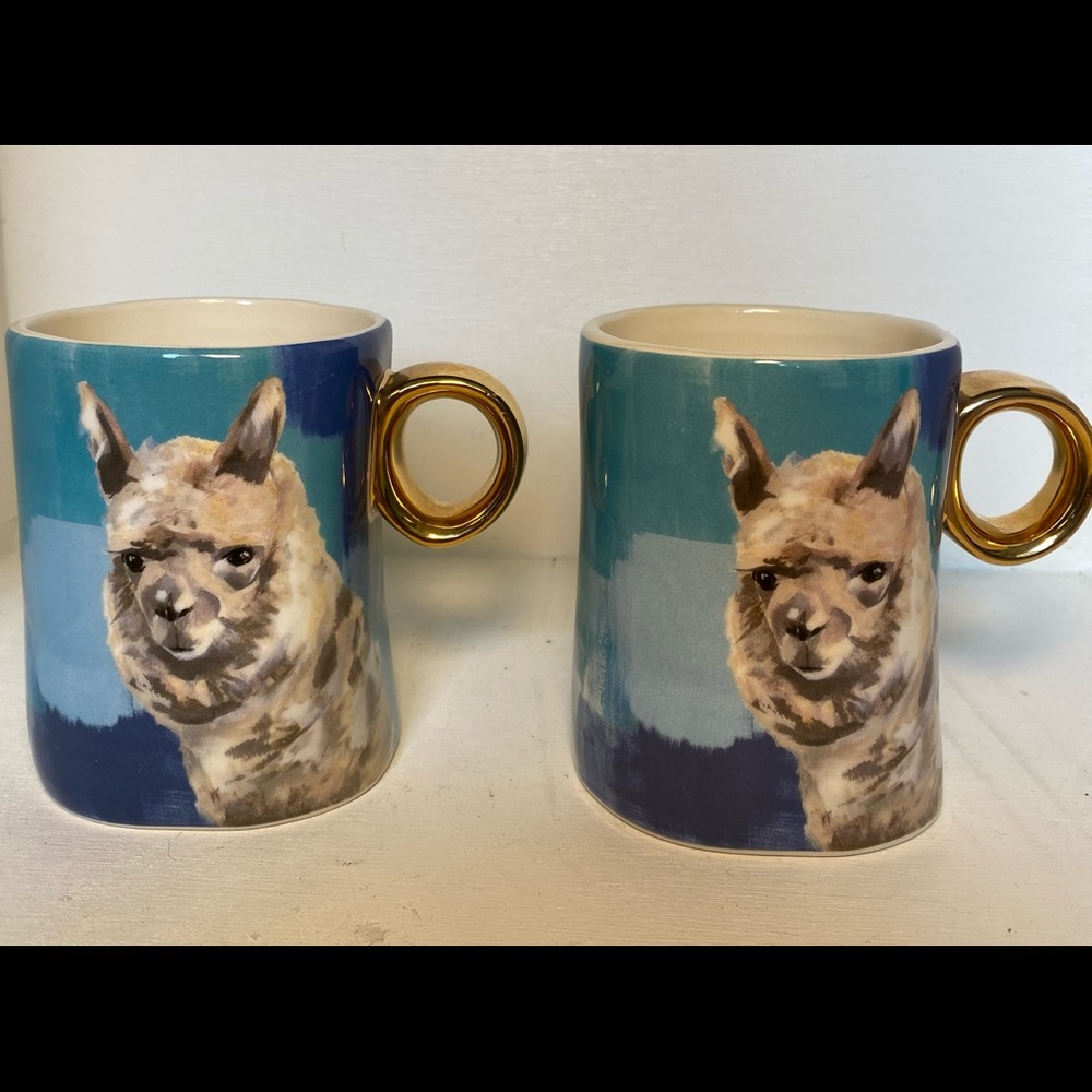 Anthropologie llama mugs